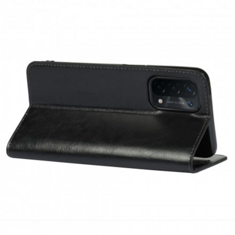 Capa De Celular Para Oppo A54 5G / A74 5G Flip Couro Legitimo