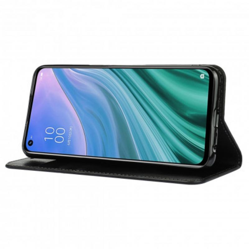 Capa De Celular Para Oppo A54 5G / A74 5G Flip Couro Legitimo