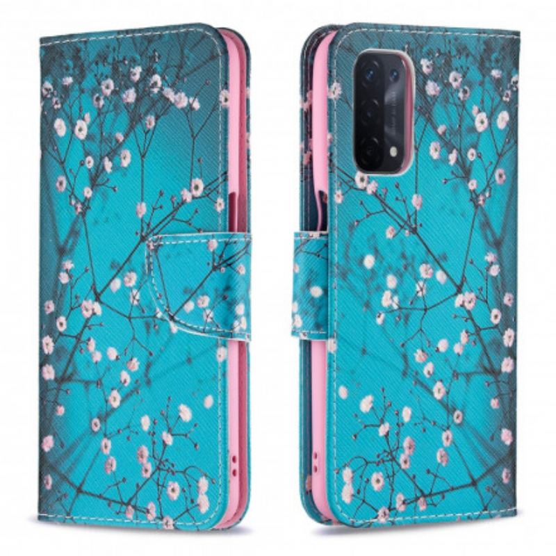 Capa De Celular Para Oppo A54 5G / A74 5G Flip Ramos Floridos
