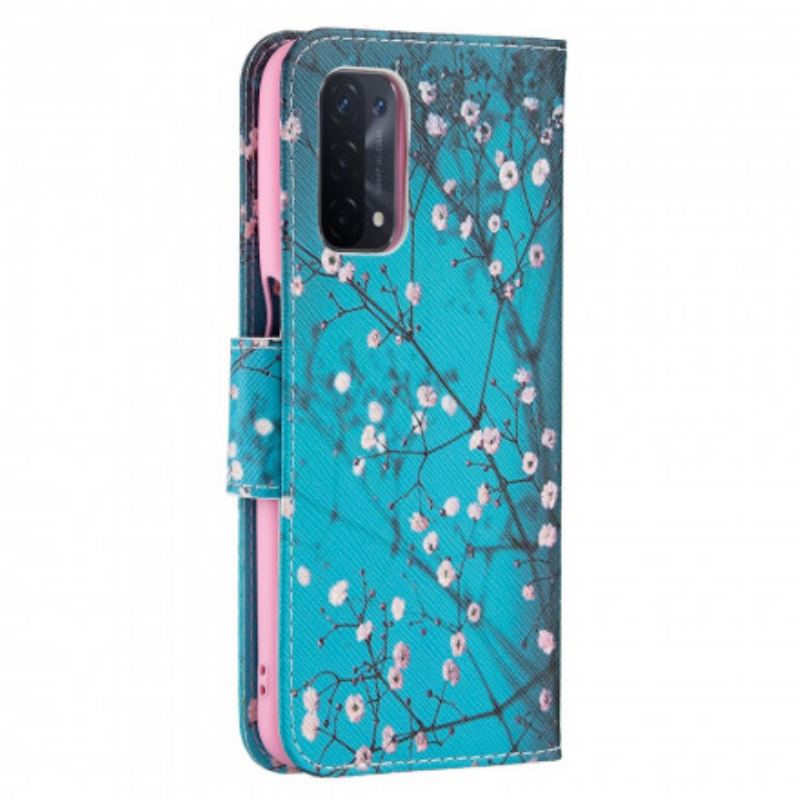 Capa De Celular Para Oppo A54 5G / A74 5G Flip Ramos Floridos
