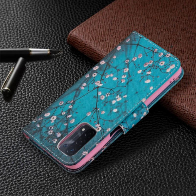 Capa De Celular Para Oppo A54 5G / A74 5G Flip Ramos Floridos
