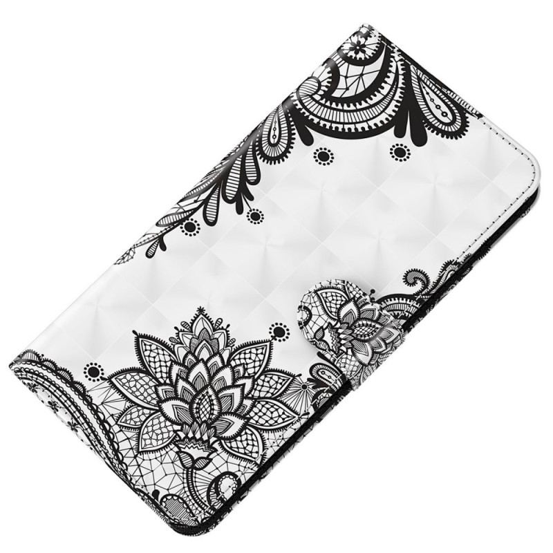 Capa Flip Para Oppo A54 5G / A74 5G De Cordão Renda Strappy