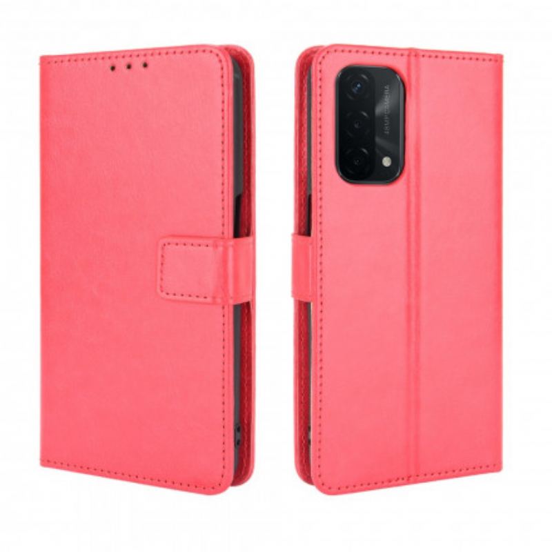 Capa Flip Para Oppo A54 5G / A74 5G Couro Falso Chamativo