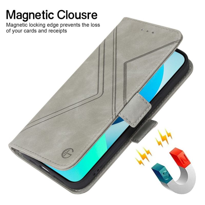 Capa Folio Para Oppo A54 5G / A74 5G Couro Sintético Rfid