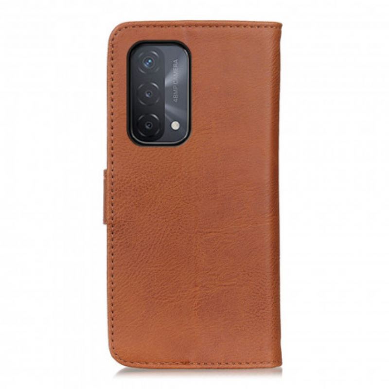 Capa Folio Para Oppo A54 5G / A74 5G Imitação De Couro Khazneh