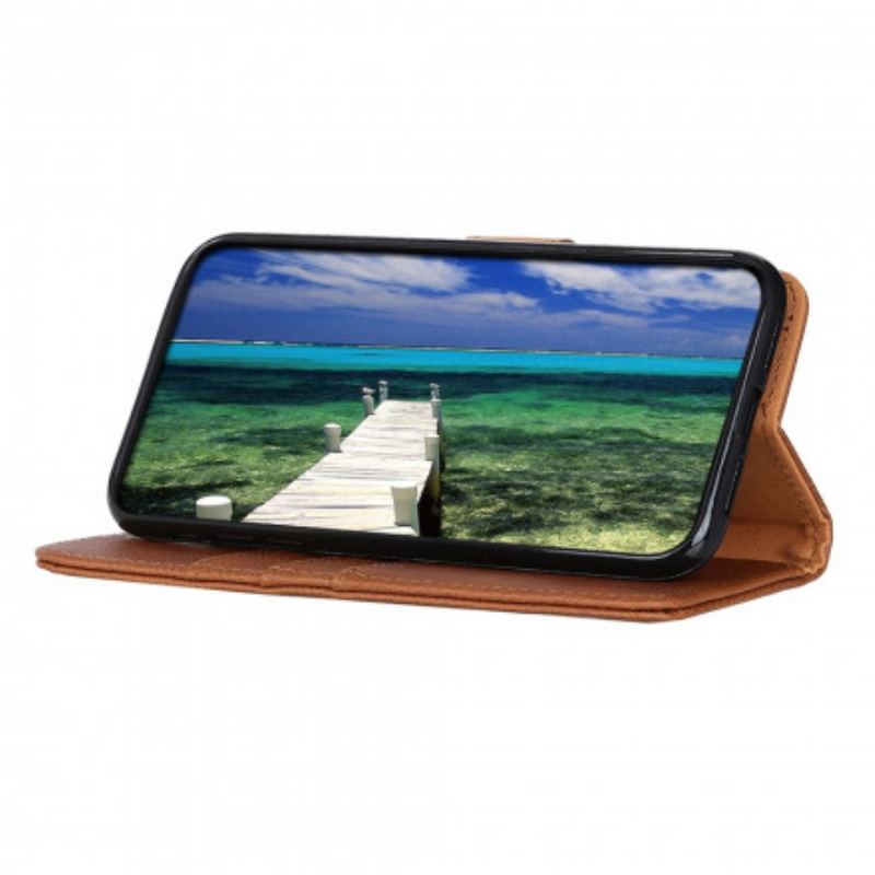 Capa Folio Para Oppo A54 5G / A74 5G Imitação De Couro Khazneh