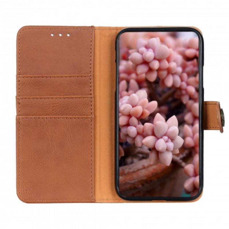 Capa Folio Para Oppo A54 5G / A74 5G Imitação De Couro Khazneh