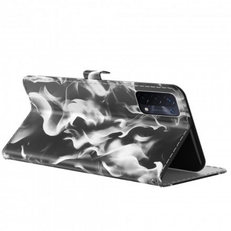 Capa Folio Para Oppo A54 5G / A74 5G Padrão Abstrato