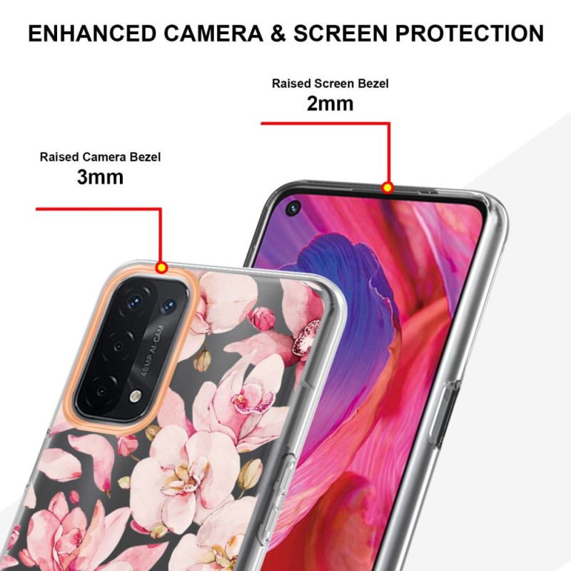 Capa Para Oppo A54 5G / A74 5G Floral Sem Costura