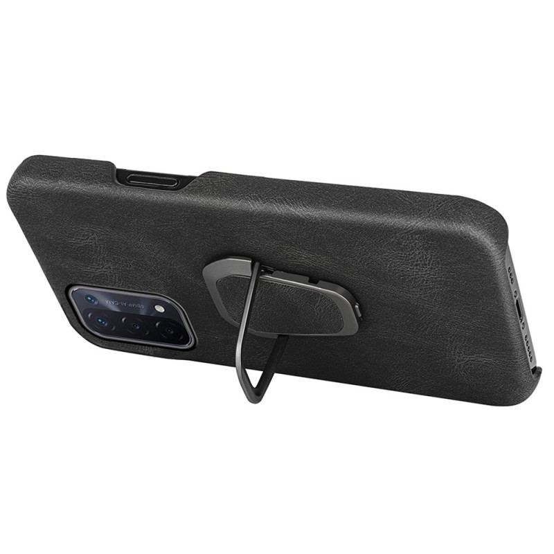 Capa Para Oppo A54 5G / A74 5G Porta-anel Efeito Couro