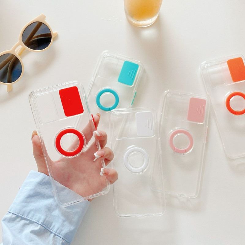 Capa Para Oppo A54 5G / A74 5G Transparente Com Suporte De Anel