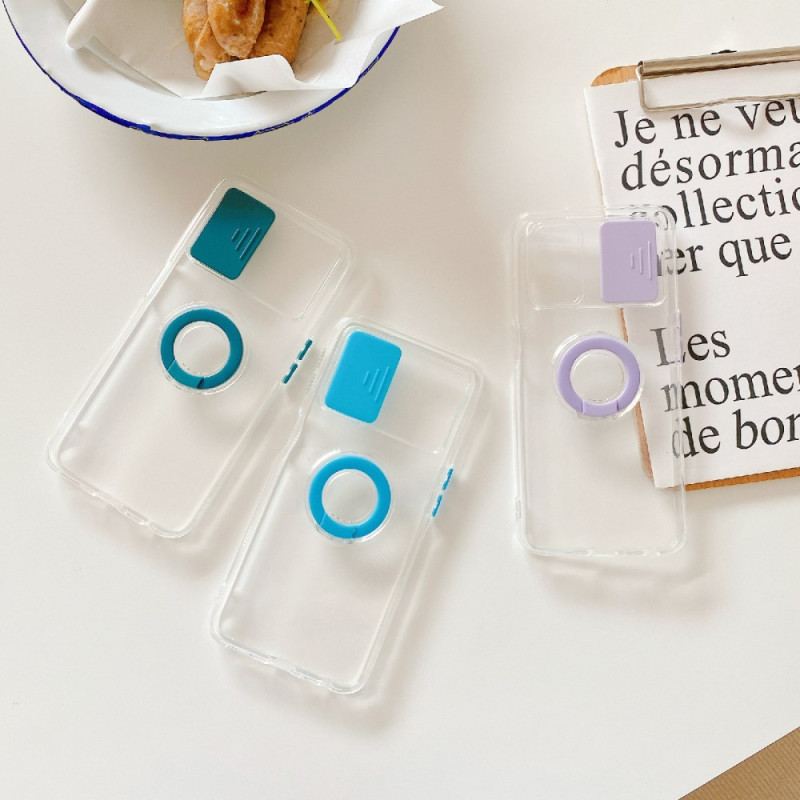 Capa Para Oppo A54 5G / A74 5G Transparente Com Suporte De Anel