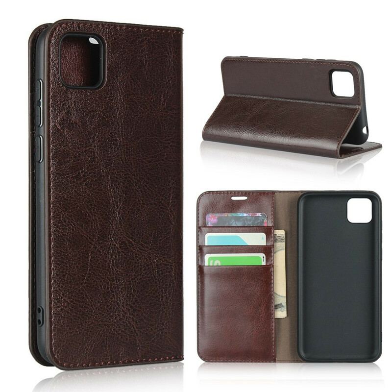 Capa De Celular Para Huawei Y5p Flip Couro Legitimo