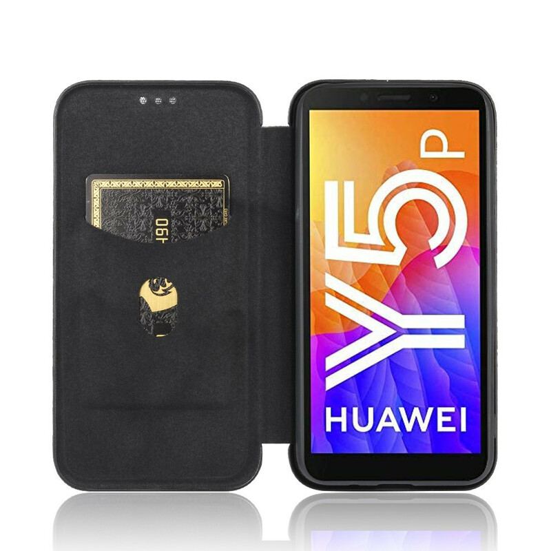 Capa De Celular Para Huawei Y5p Flip Fibra De Carbono
