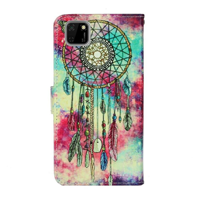 Capa Em Pele Para Huawei Y5p Mandala Encantada