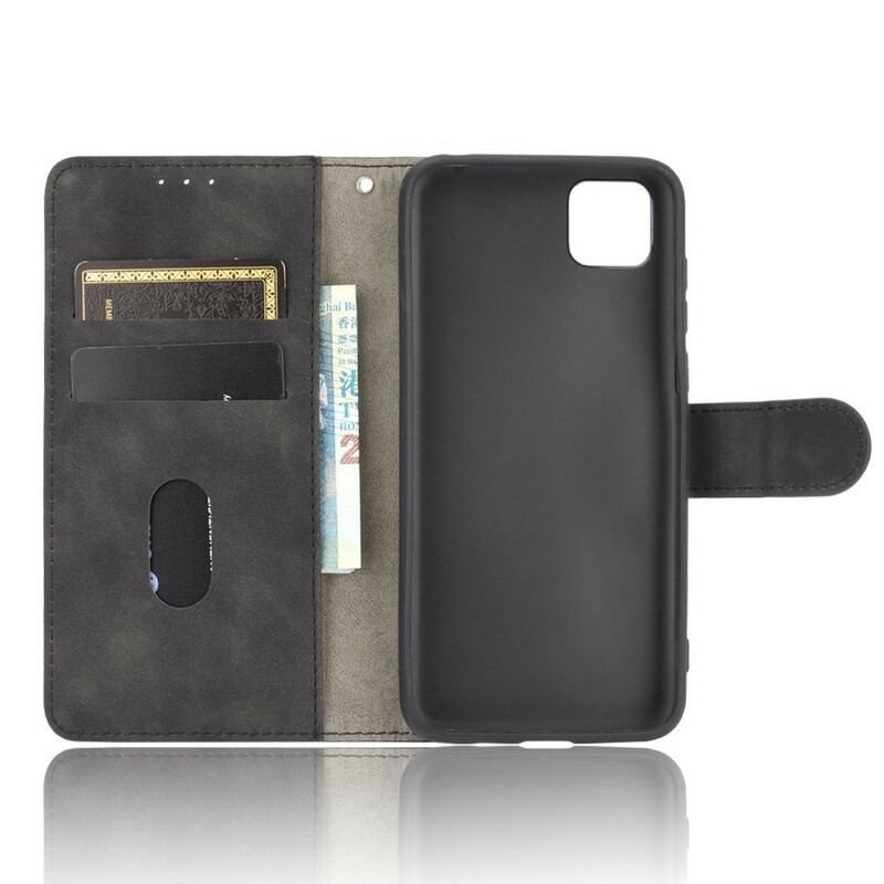 Capa Folio Para Huawei Y5p Efeito Couro Estilo Empresarial
