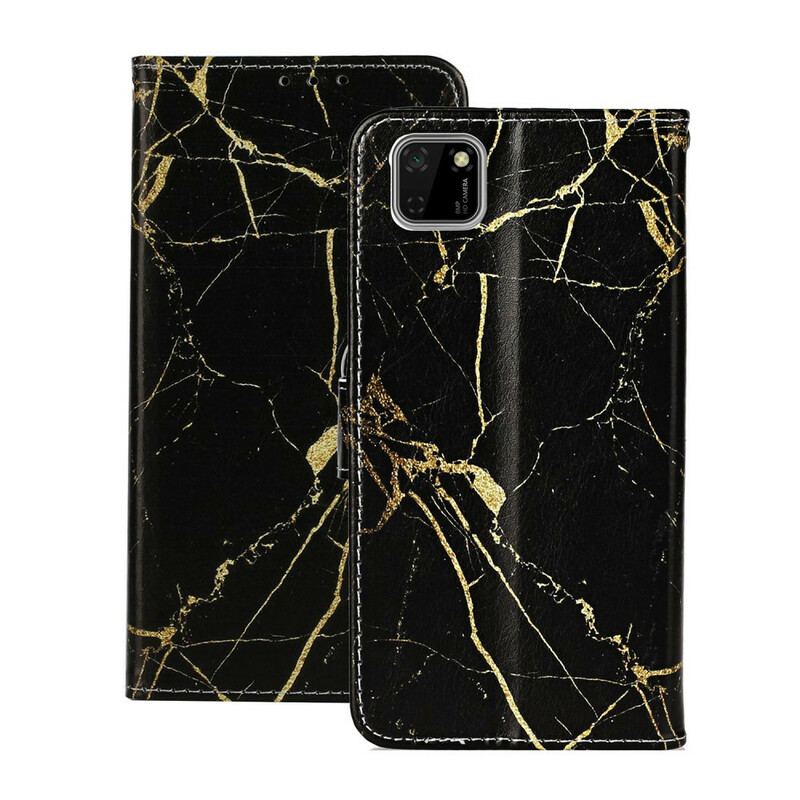 Capa Folio Para Huawei Y5p Mármore