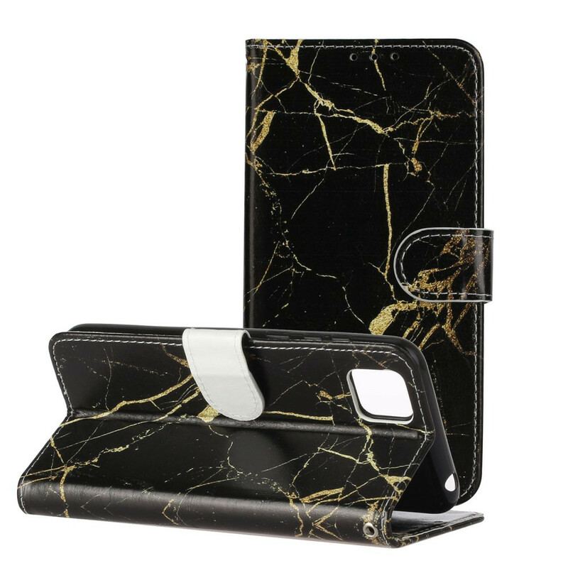 Capa Folio Para Huawei Y5p Mármore