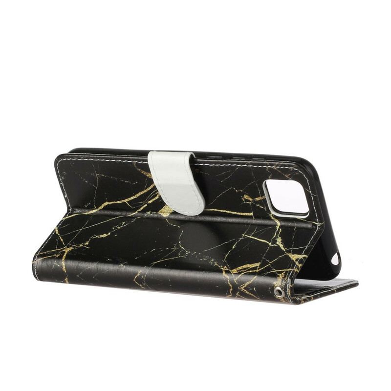 Capa Folio Para Huawei Y5p Mármore