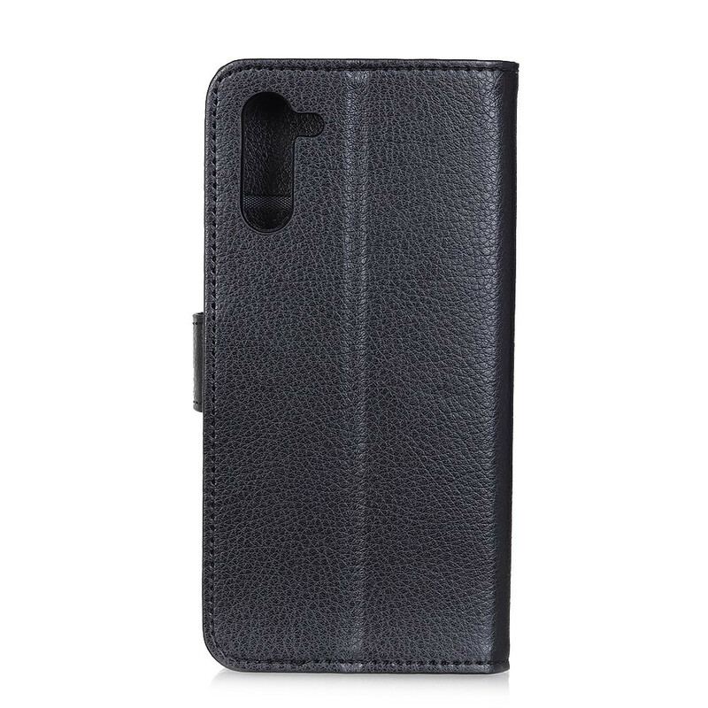 Capa Em Pele Para OnePlus Nord Tradicionalmente Lichia