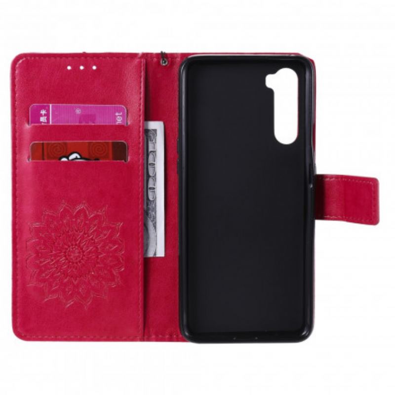 Capa Flip Para OnePlus Nord Flor Do Sol