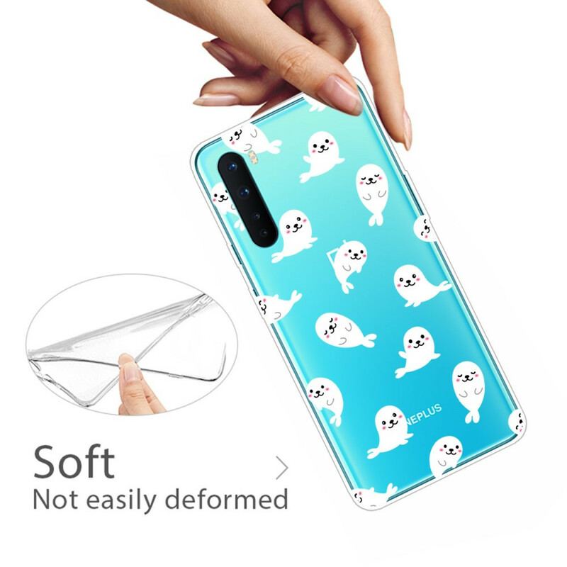 Capa Para OnePlus Nord Diversão Perfeita Com Leões-marinhos