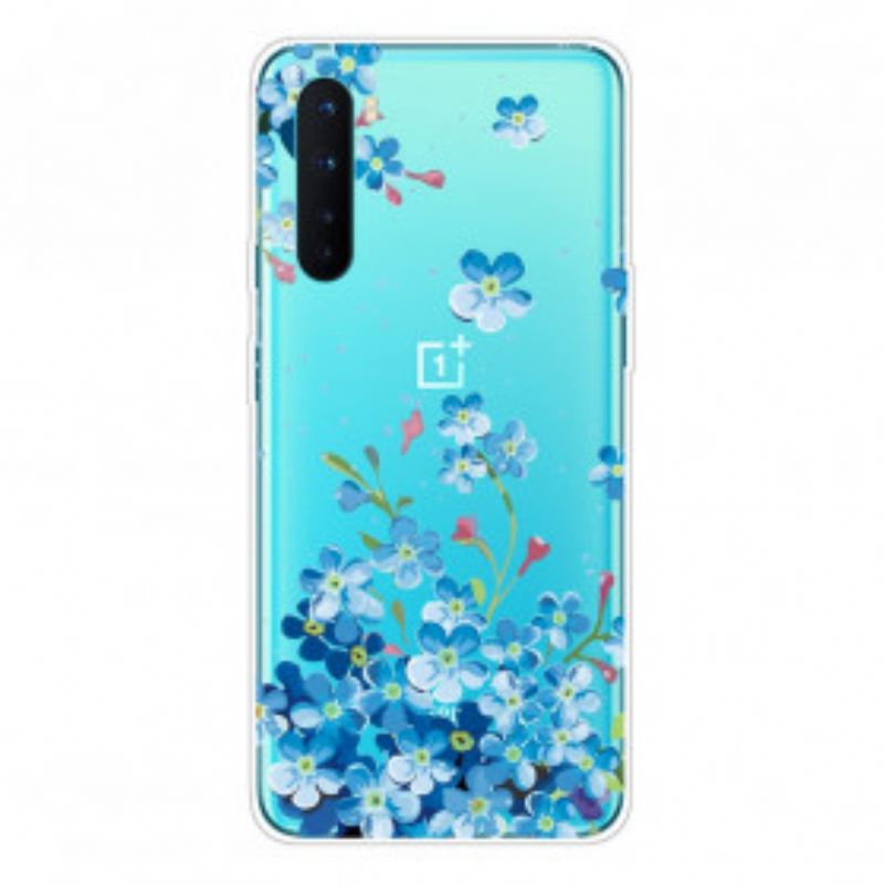 Capa Para OnePlus Nord Flores Azuis