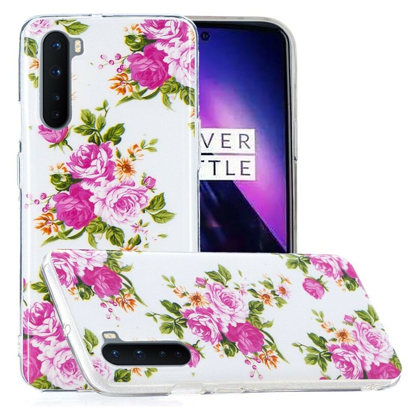 Capa Para OnePlus Nord Flores Da Liberdade Fluorescentes