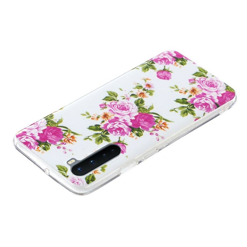 Capa Para OnePlus Nord Flores Da Liberdade Fluorescentes