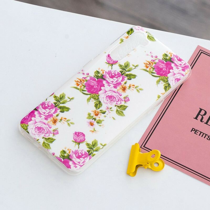 Capa Para OnePlus Nord Flores Da Liberdade Fluorescentes