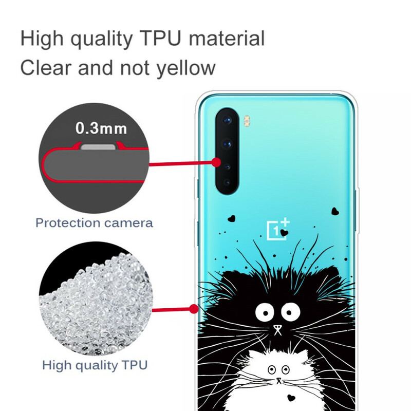 Capa Para OnePlus Nord Olha Os Gatos