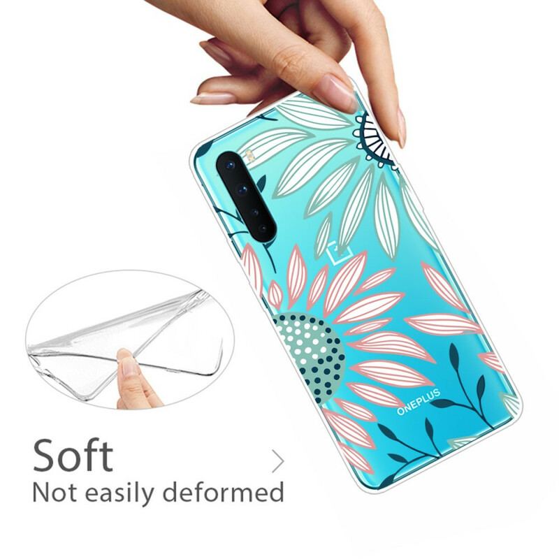 Capa Para OnePlus Nord Uma Flor Transparente