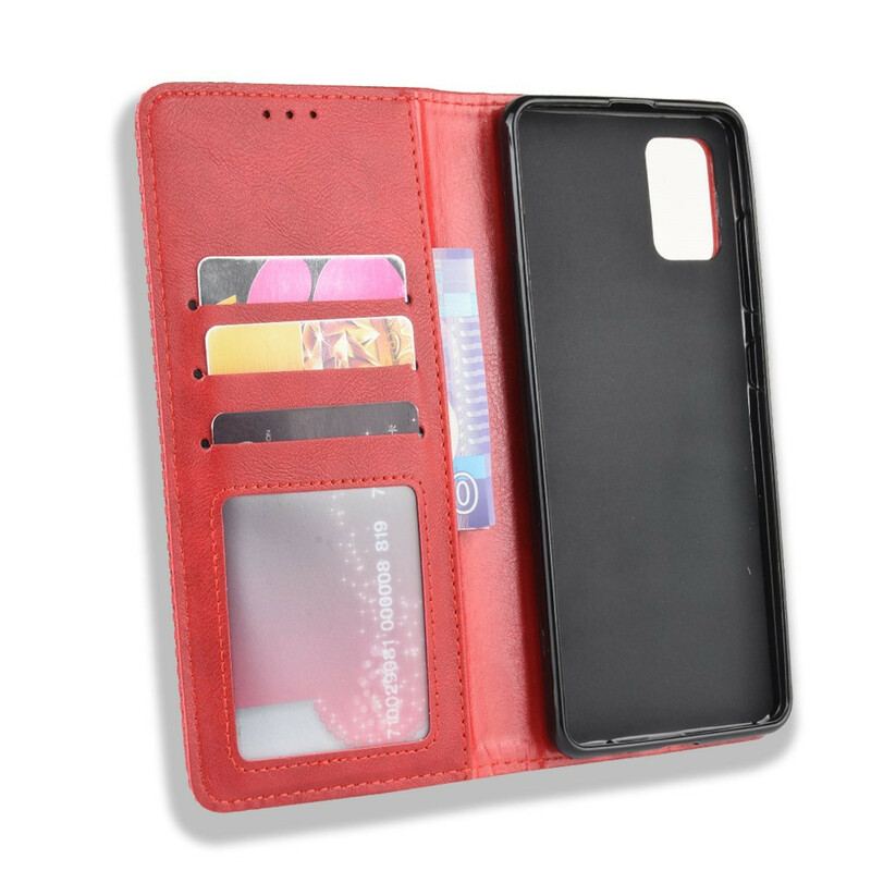 Capa De Celular Para Samsung Galaxy S20 Flip Efeito Couro Vintage Estilizado
