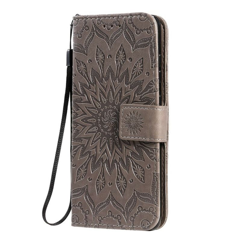 Capa De Couro Para Samsung Galaxy S20 Flor Do Sol