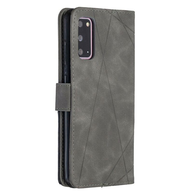 Capa De Couro Para Samsung Galaxy S20 Triângulos De Cores Binfen