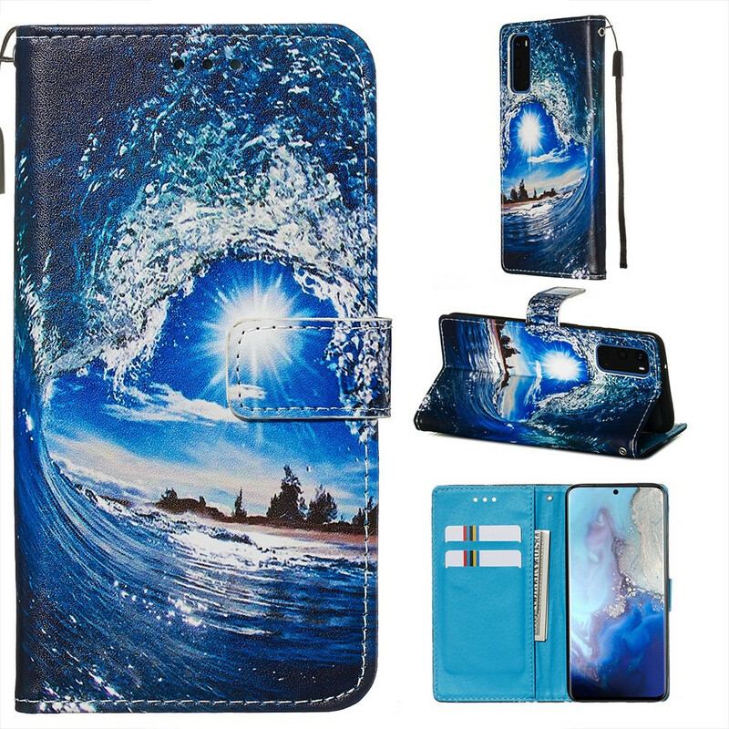 Capa Flip Para Samsung Galaxy S20 Ama A Onda