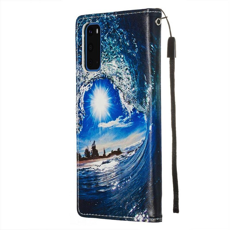 Capa Flip Para Samsung Galaxy S20 Ama A Onda