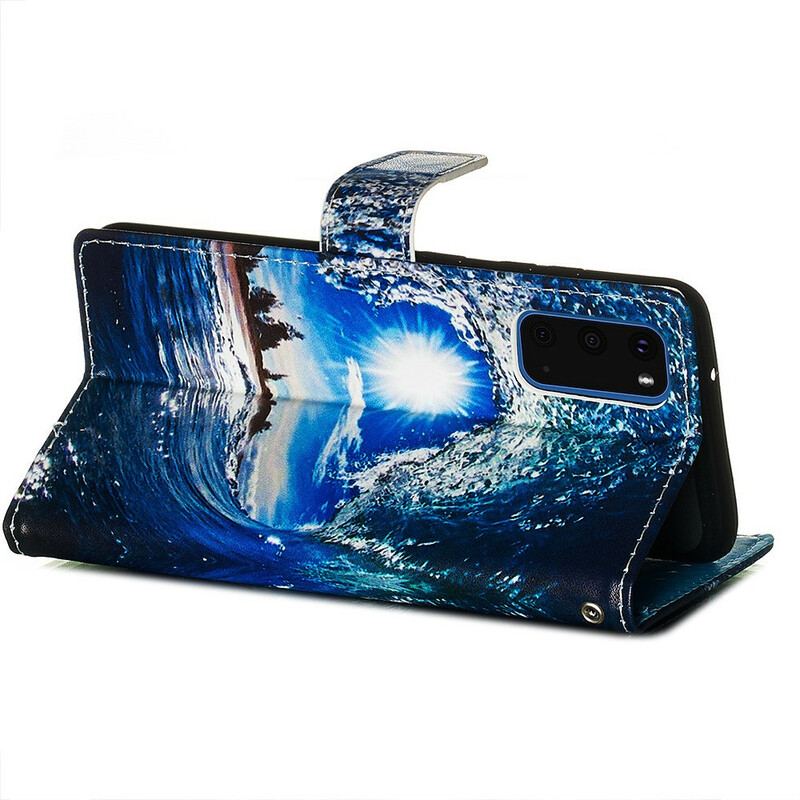 Capa Flip Para Samsung Galaxy S20 Ama A Onda