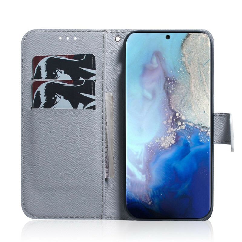 Capa Flip Para Samsung Galaxy S20 Ramo De Árvore Florido