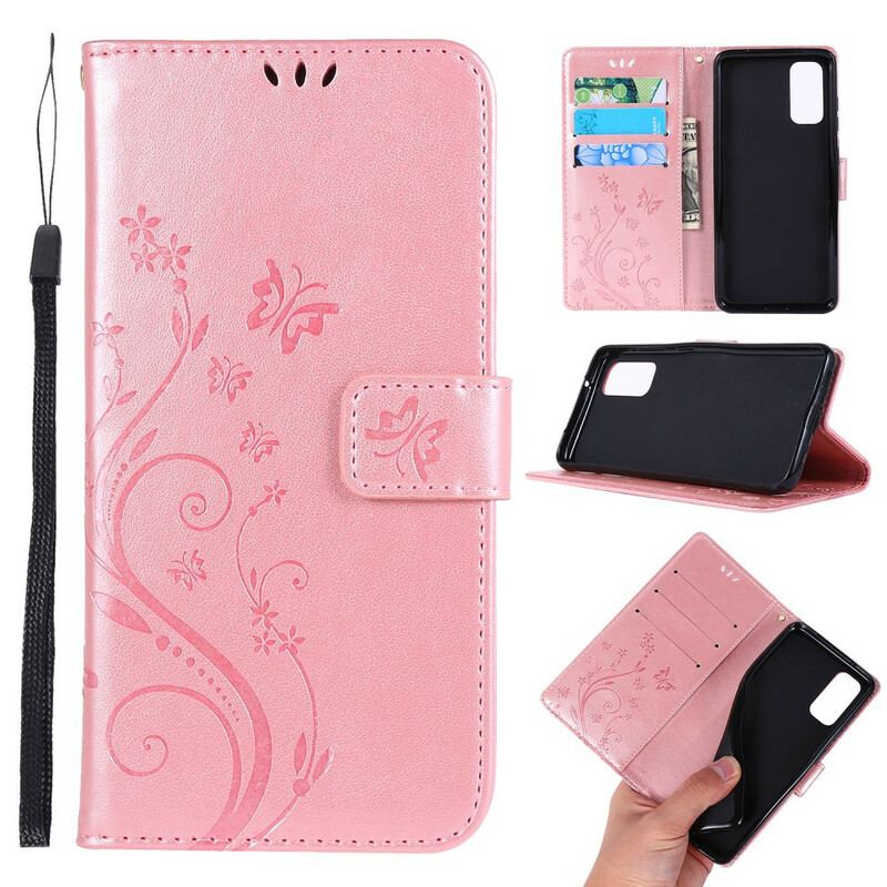 Capa Folio Para Samsung Galaxy S20 Borboletas Encantadas