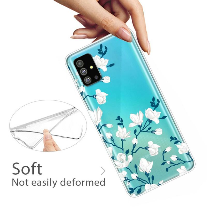 Capa Para Samsung Galaxy S20 Flores Brancas