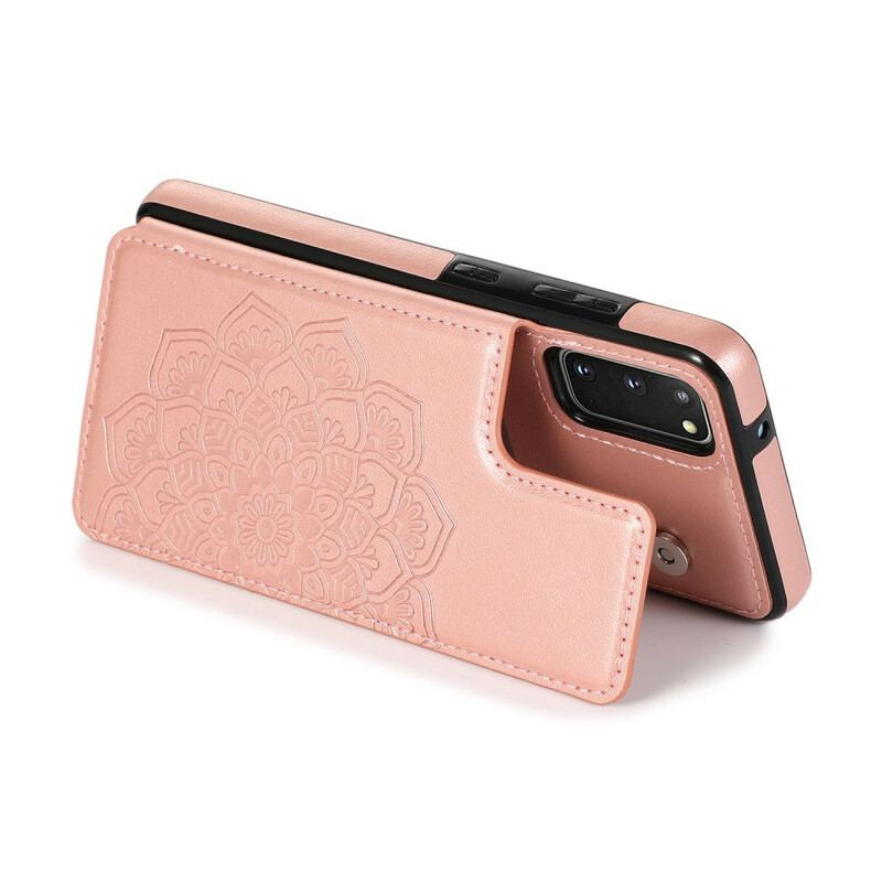 Capa Para Samsung Galaxy S20 Titular De Cartão De Impressão De Mandala