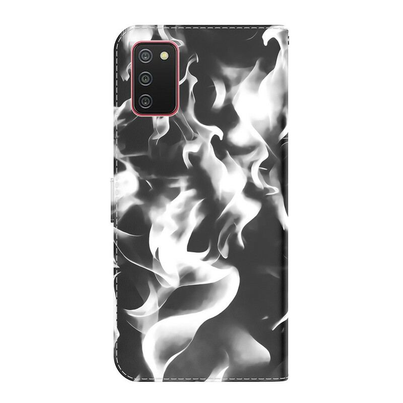 Capa Em Pele Para Samsung Galaxy A02s Padrão Abstrato