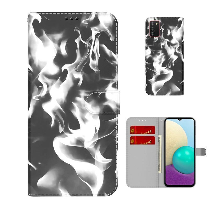 Capa Em Pele Para Samsung Galaxy A02s Padrão Abstrato