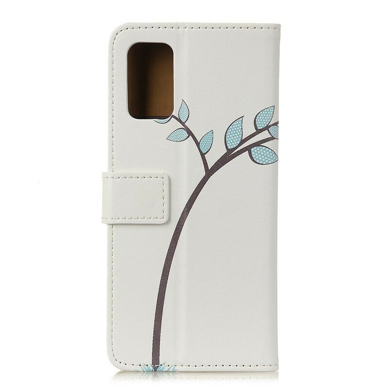 Capa Folio Para Samsung Galaxy A02s Casal De Corujas Na Árvore