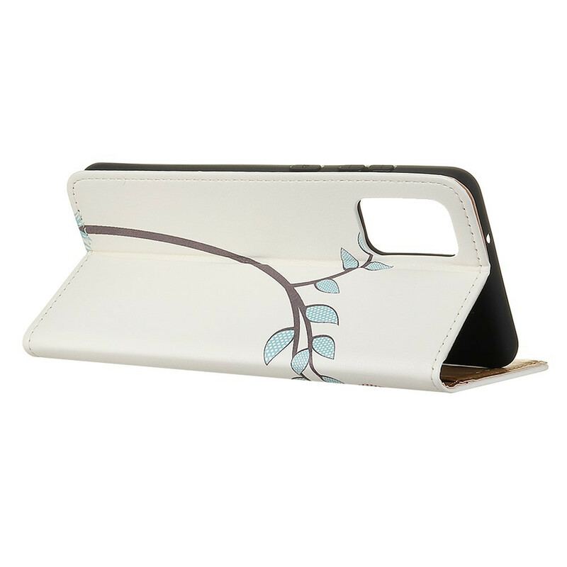 Capa Folio Para Samsung Galaxy A02s Casal De Corujas Na Árvore