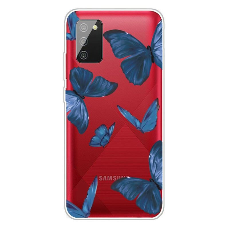 Capa Para Samsung Galaxy A02s Borboletas Selvagens