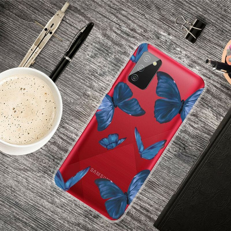 Capa Para Samsung Galaxy A02s Borboletas Selvagens