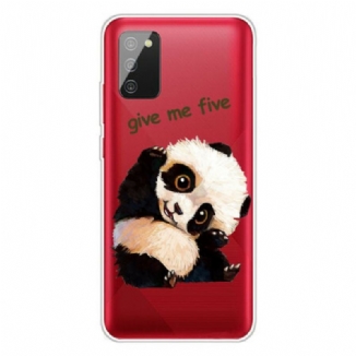 Capa Para Samsung Galaxy A02s Panda Sem Costura Dá-me Cinco