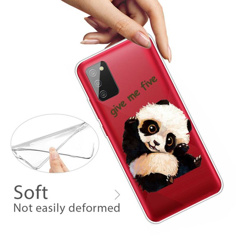 Capa Para Samsung Galaxy A02s Panda Sem Costura Dá-me Cinco